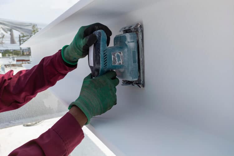 using orbital sander on drywall
